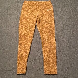 ECHT Brown Tie Dye Performance Leggings Medium Athleisure